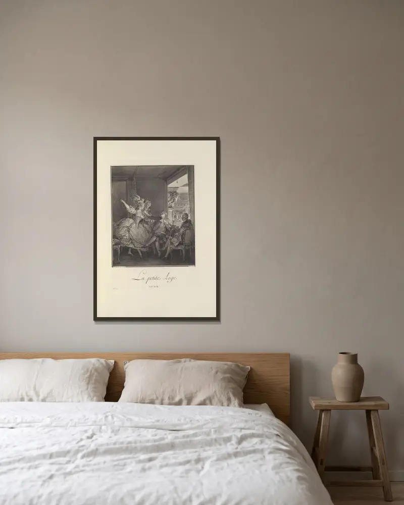 La Petite Loge av Albert Christophle inramad på en vägg