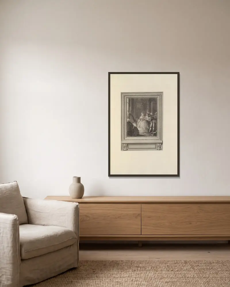 Der Tag von Albert Christophle gerahmt an einer Wand