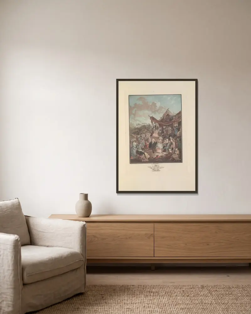 Der Menuett der Braut von Albert Christophle gerahmt an einer Wand