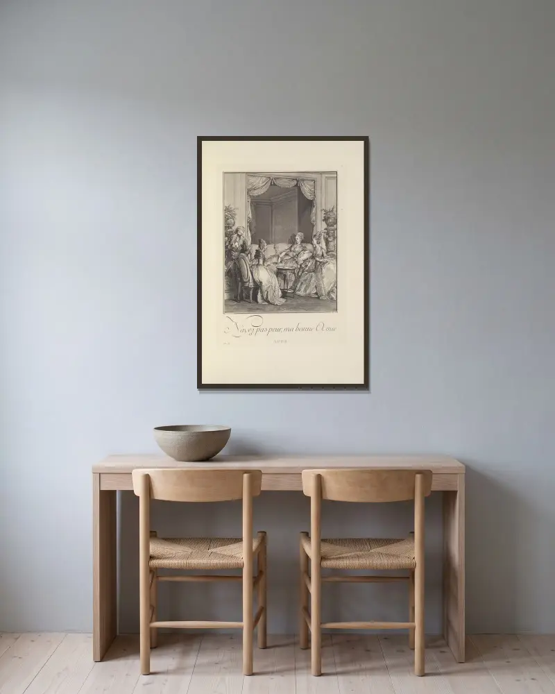 Fürchte dich nicht, meine gute Freundin von Albert Christophle gerahmt an einer Wand