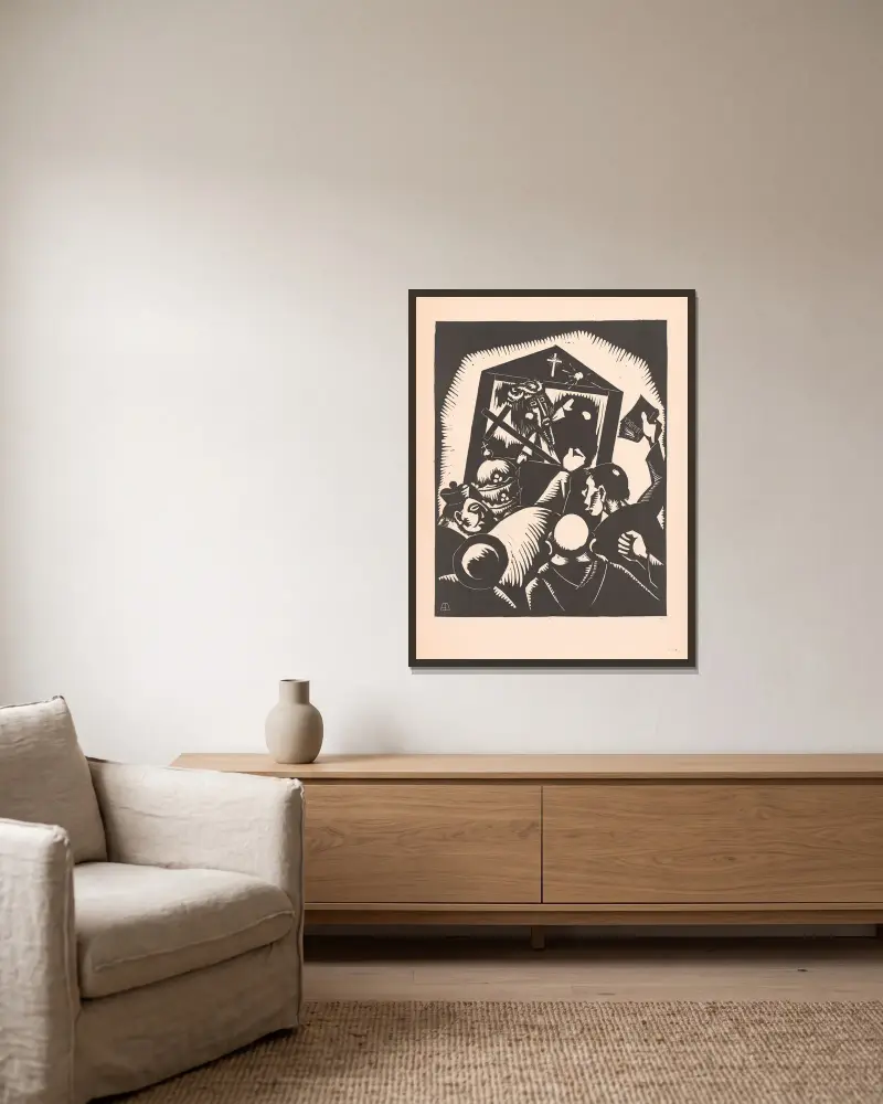 Weihnachten, 1927 von Albert Daenens gerahmt an einer Wand