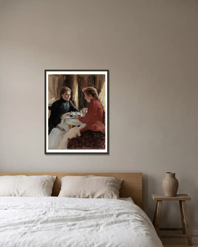 Zweites Frühstück von Albert Edelfelt gerahmt an einer Wand