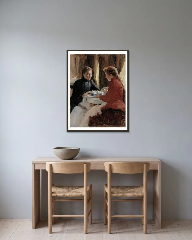 Zweites Frühstück von Albert Edelfelt gerahmt an einer Wand