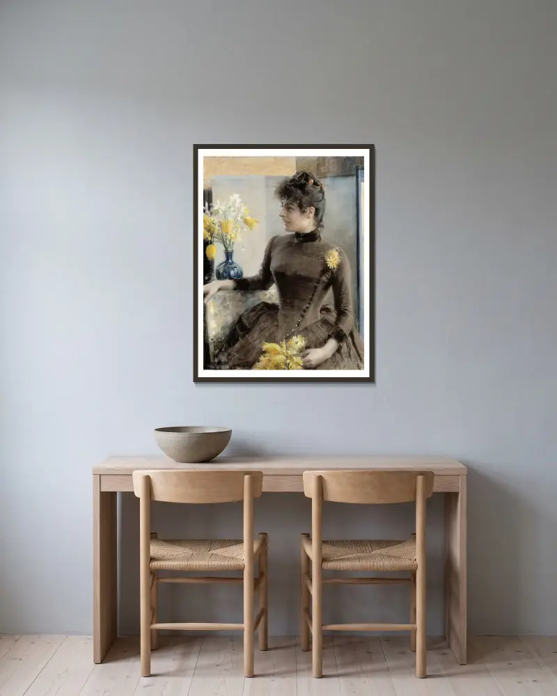 Pariserin von Albert Edelfelt gerahmt an einer Wand
