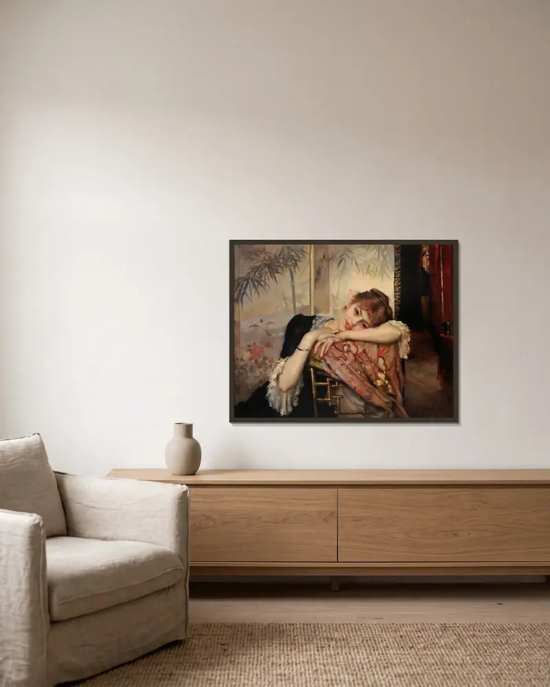 Paryżanka (Virginie), Albert Edelfelt w ramie na ścianie