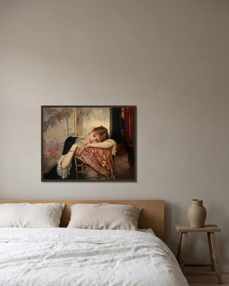Paryżanka (Virginie), Albert Edelfelt w ramie na ścianie