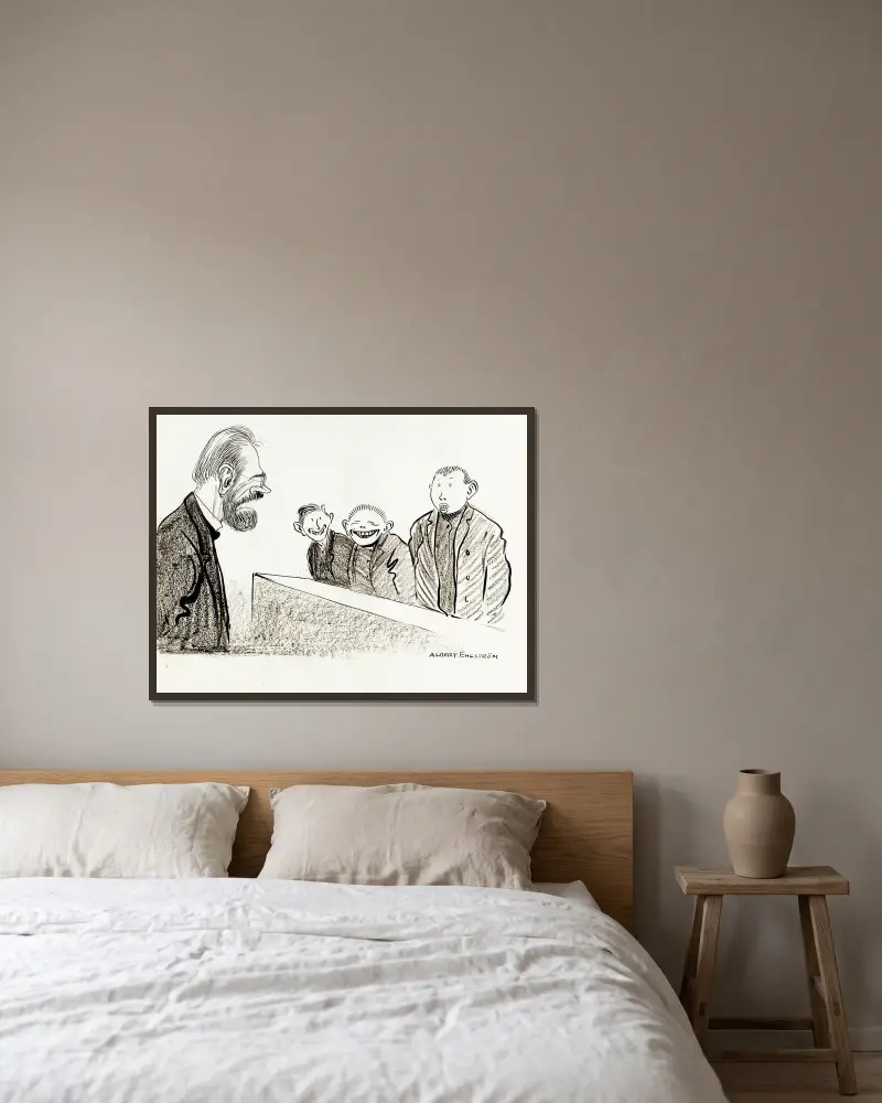 In der Kleinen Schule von Albert Engström gerahmt an einer Wand