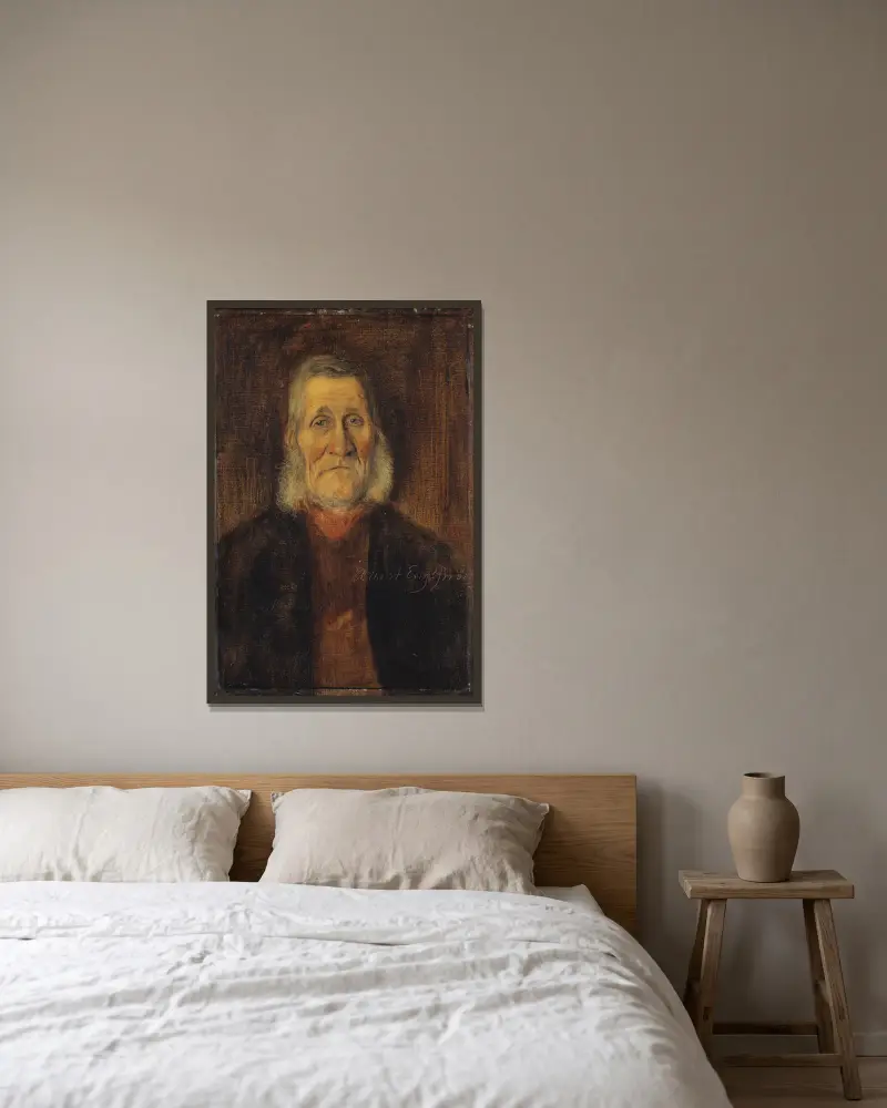 Kalle-i-Sandbäcken, a Småland Personality av Albert Engström inramad på en vägg