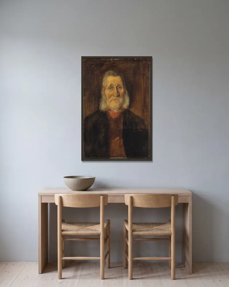 Kalle-i-Sandbäcken, a Småland Personality av Albert Engström inramad på en vägg