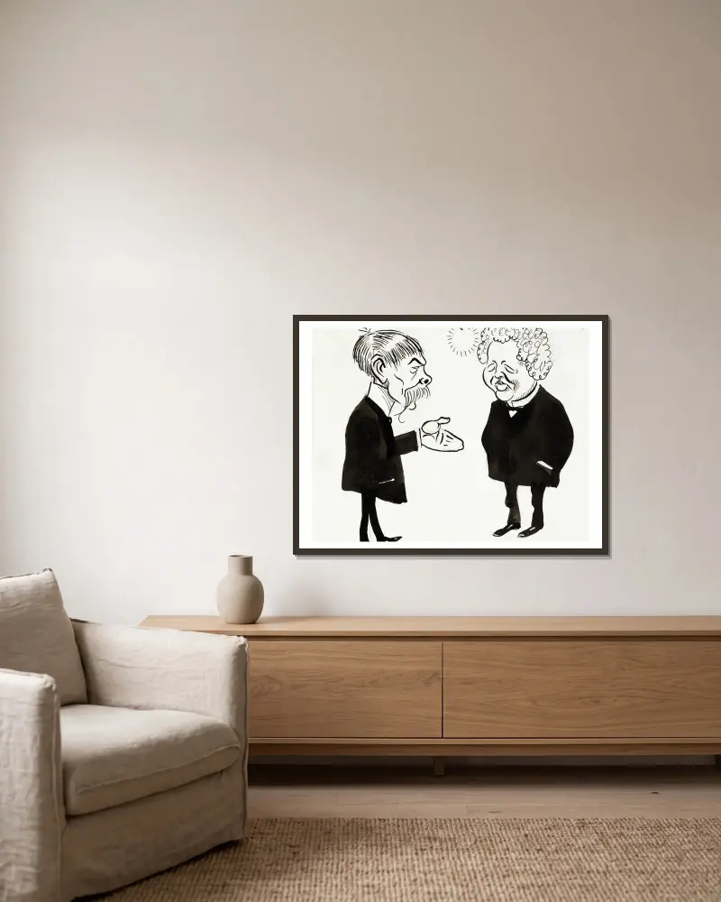 P.P. Waldenström, Albert Engström v rámu na stěně