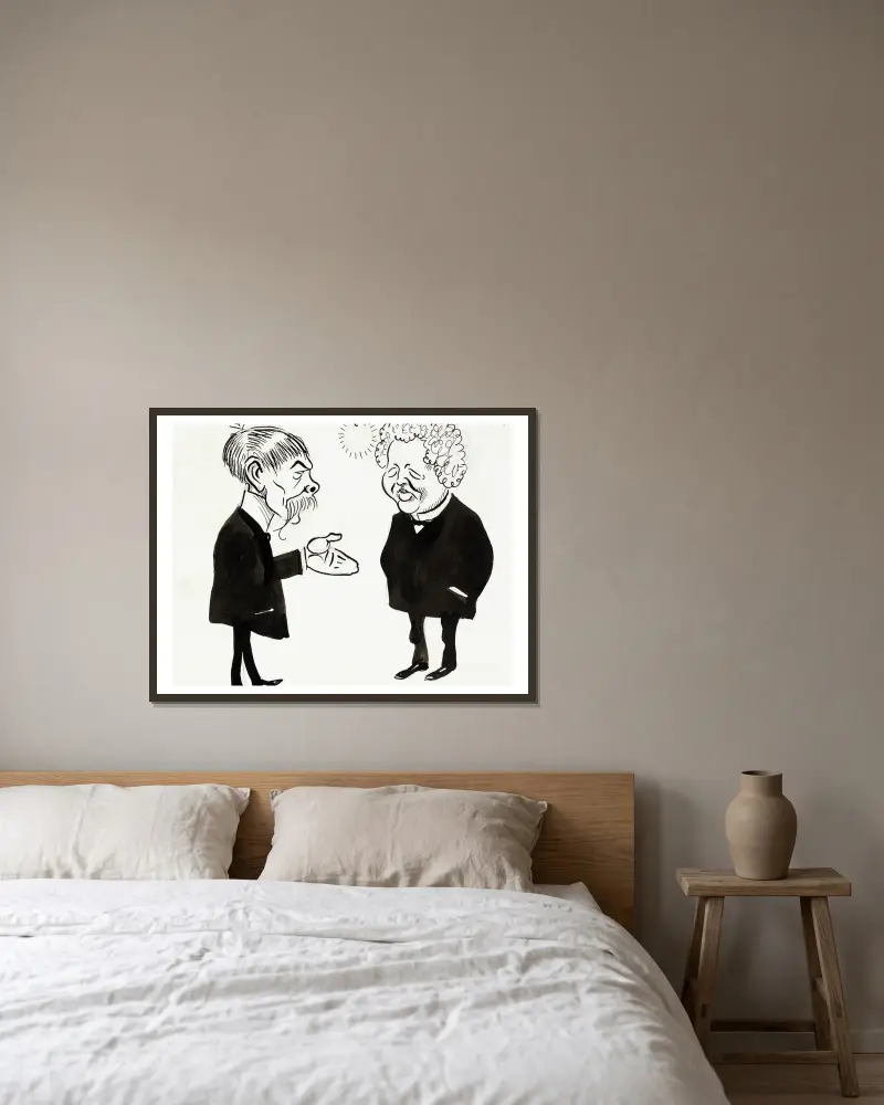 P.P. Waldenström, Albert Engström v rámu na stěně