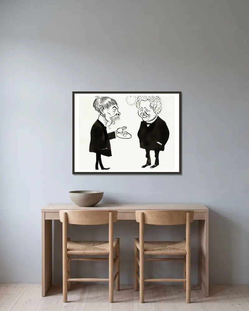 P.P. Waldenström, Albert Engström v rámu na stěně