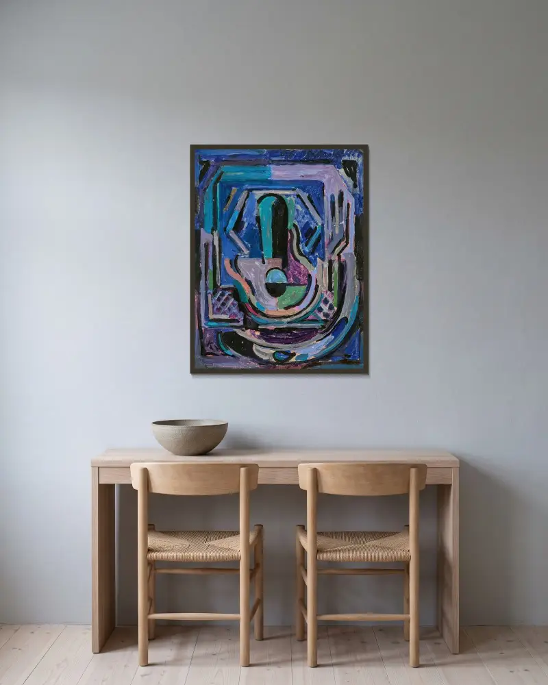Composition av Albert Gleizes inramad på en vägg