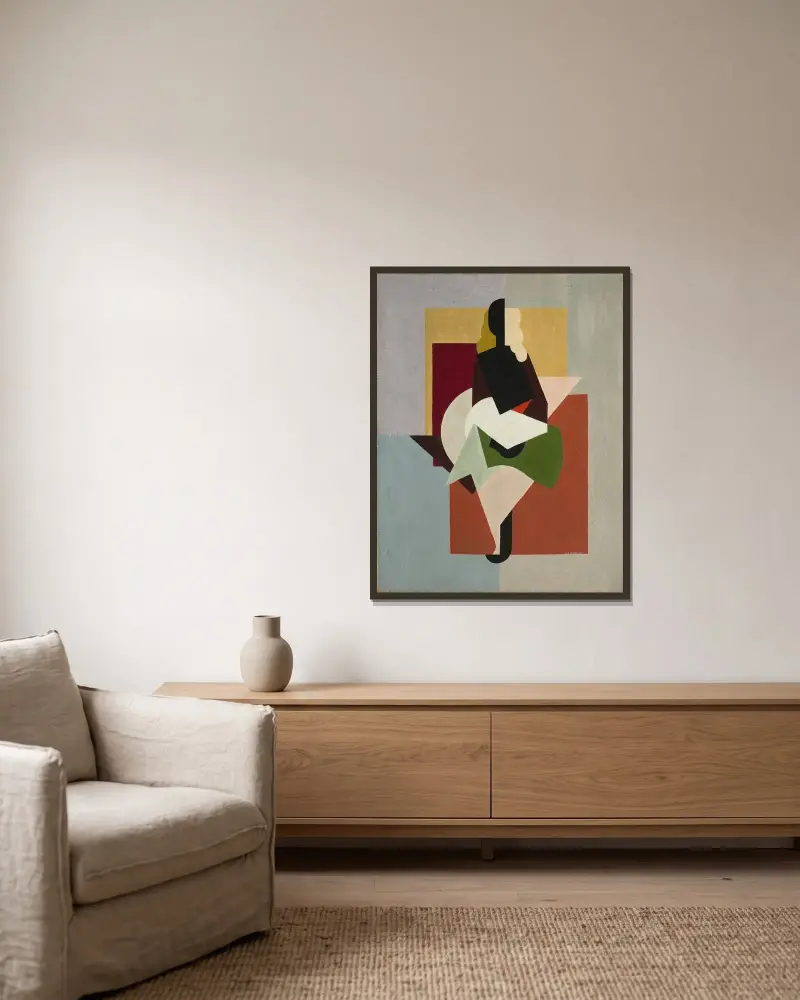 Frau von Albert Gleizes gerahmt an einer Wand