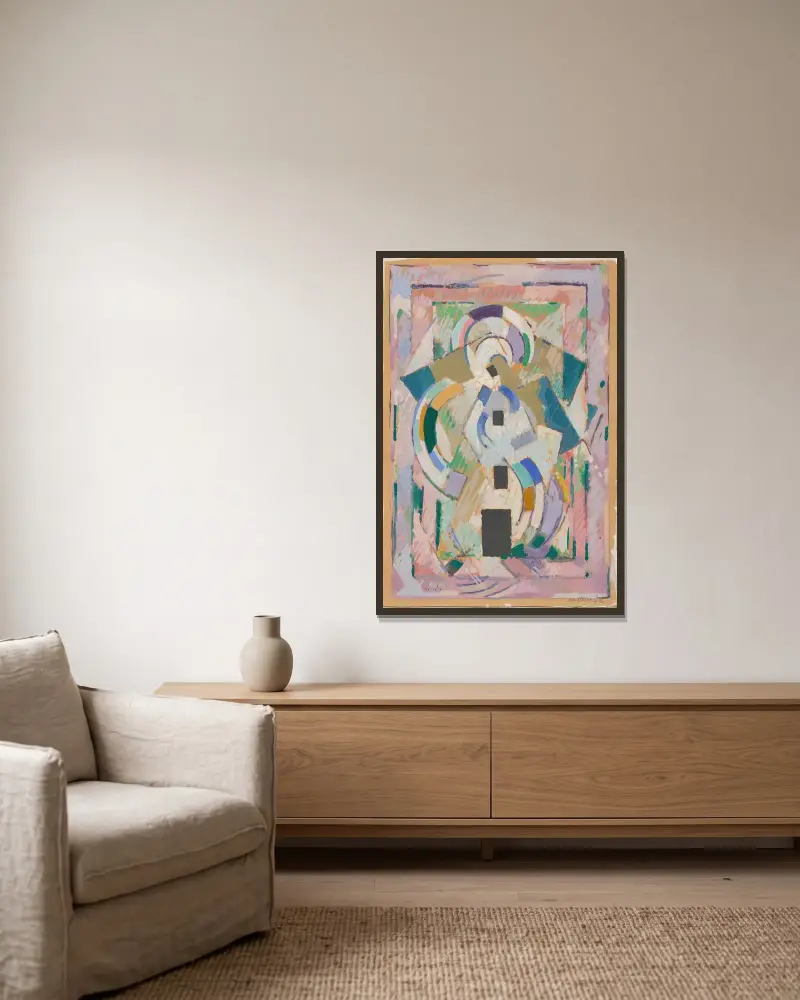Pour la Contemplation av Albert Gleizes inramad på en vägg