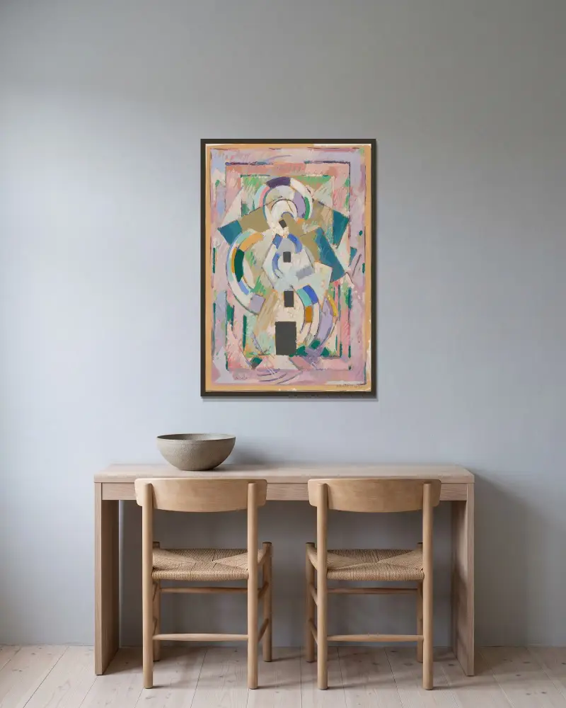 Pour la Contemplation av Albert Gleizes inramad på en vägg