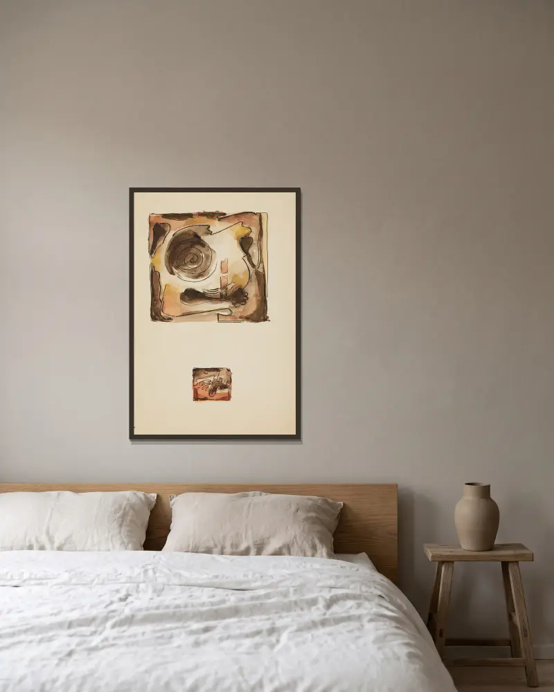 Ohne Titel – Nr. 1 von Albert Gleizes gerahmt an einer Wand