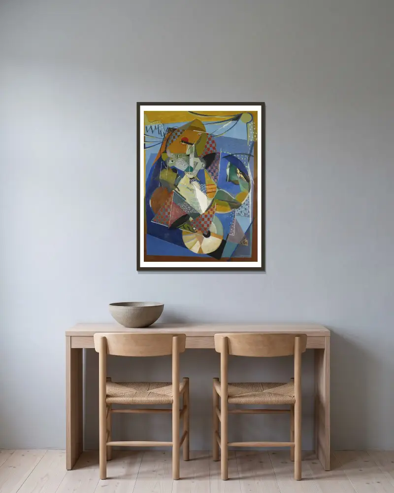 Vaudeville, Albert Gleizes v rámu na stěně