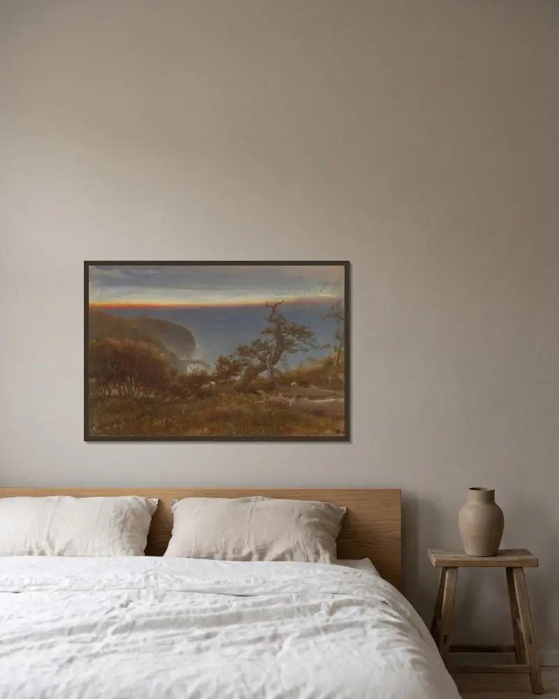 Clovelly von Albert Goodwin gerahmt an einer Wand