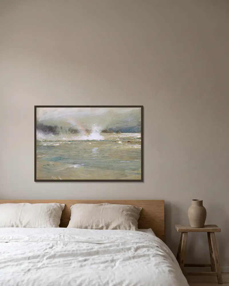 Nad Podkovovými vodopády, Niagara, Albert Goodwin v rámu na stěně