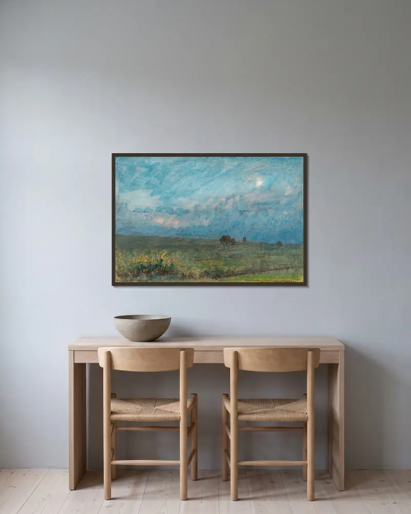 Reculver (Kent) von Albert Goodwin gerahmt an einer Wand
