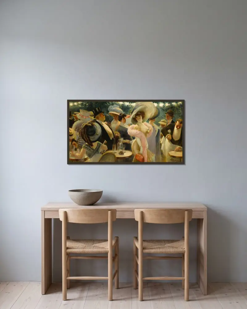 Café de Paris von Albert Guillaume gerahmt an einer Wand