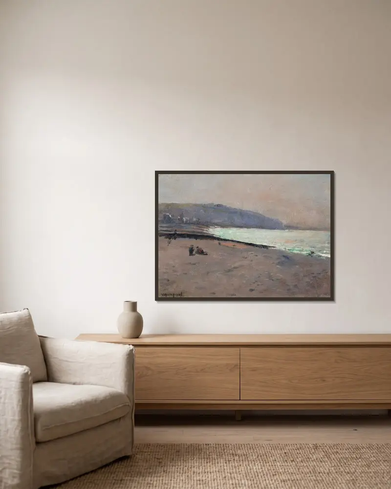 Havsstrand nära Carteret av Albert Marquet inramad på en vägg