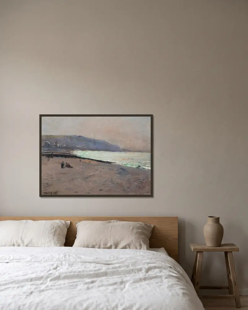 Havsstrand nära Carteret av Albert Marquet inramad på en vägg