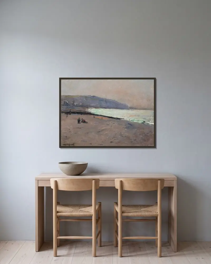 Havsstrand nära Carteret av Albert Marquet inramad på en vägg