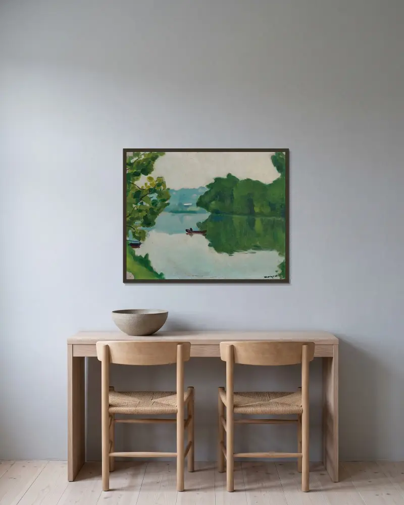 Bords de Marne, La Varenne av Albert Marquet inramad på en vägg