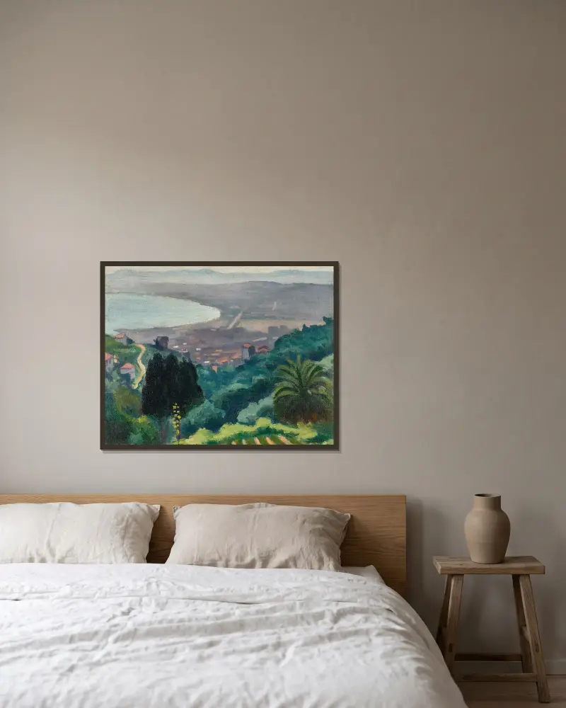 Omgivningar kring Alger av Albert Marquet inramad på en vägg