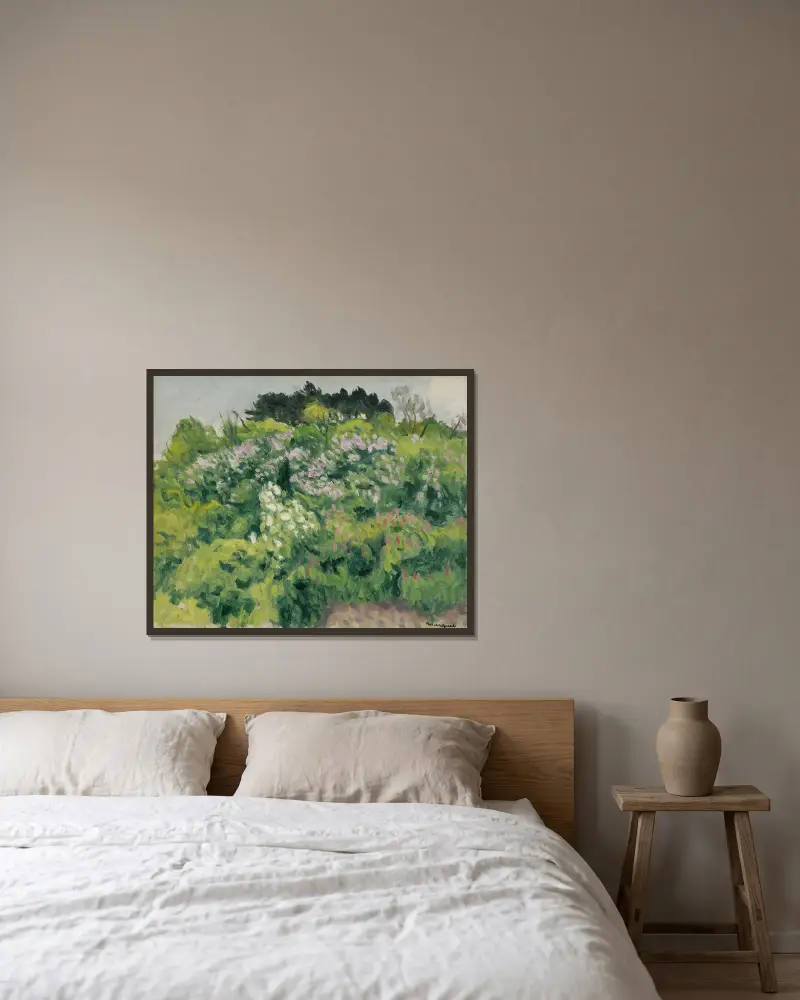 Blommor, Alger av Albert Marquet inramad på en vägg