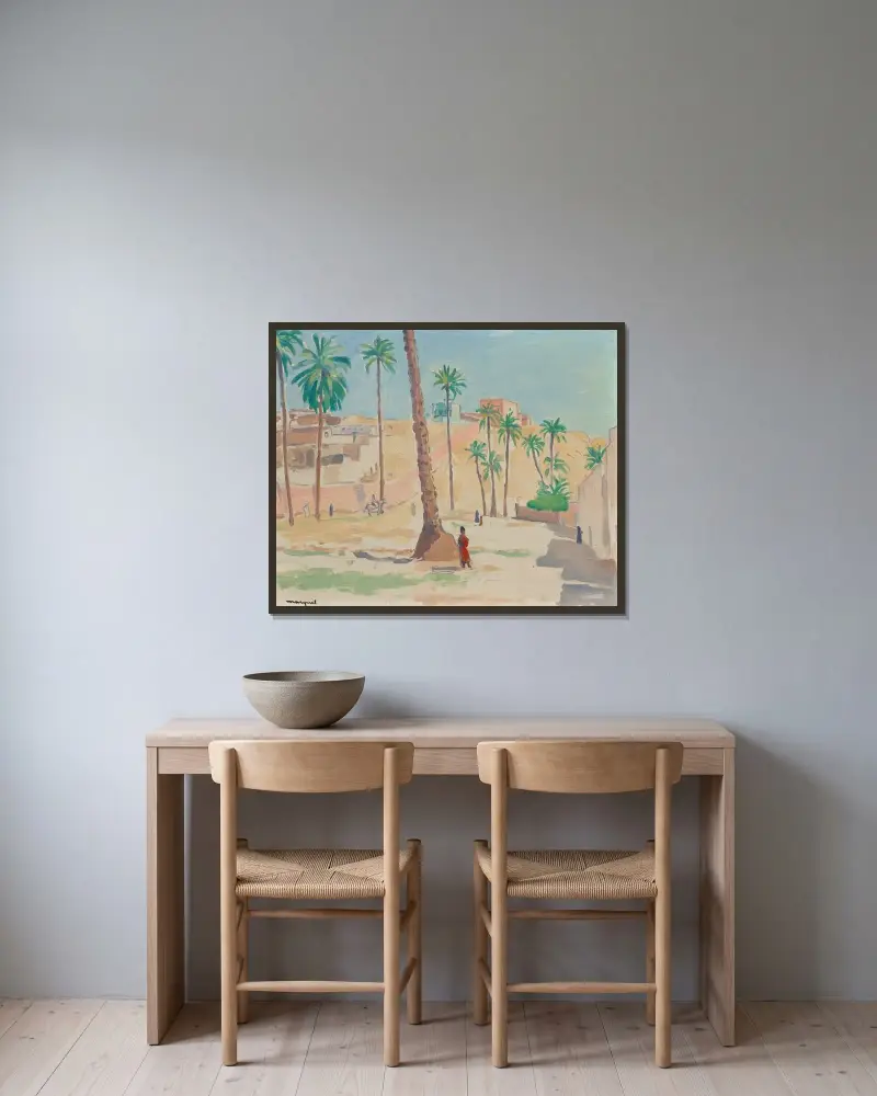La Place av Albert Marquet inramad på en vägg