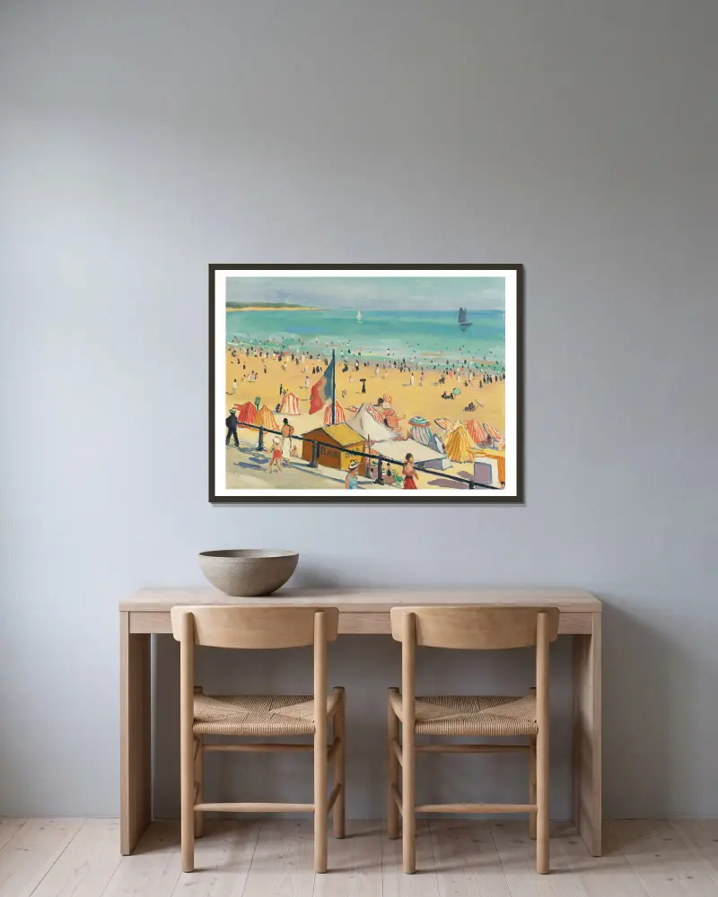 Plaża, Sables-d'Olonne, Albert Marquet w ramie na ścianie
