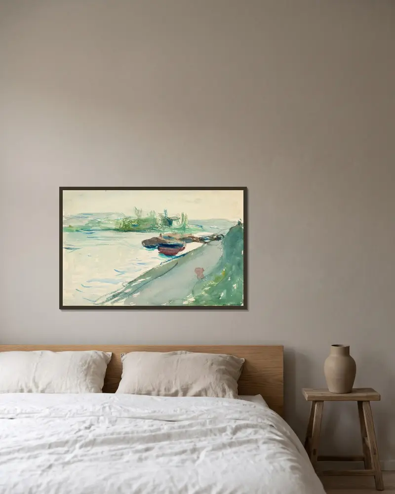 Seine nära Saint-Cloud av Albert Marquet inramad på en vägg