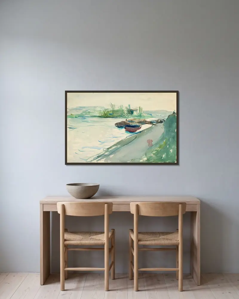 Seine nära Saint-Cloud av Albert Marquet inramad på en vägg