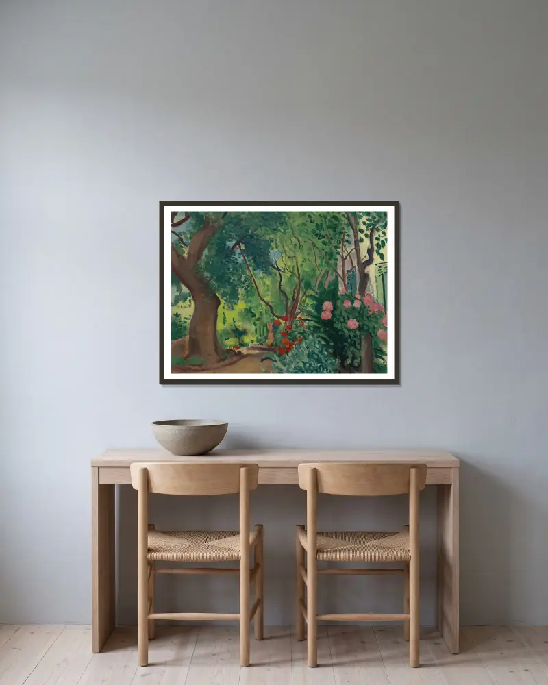 L’allée Du Jardin av Albert Marquet inramad på en vägg