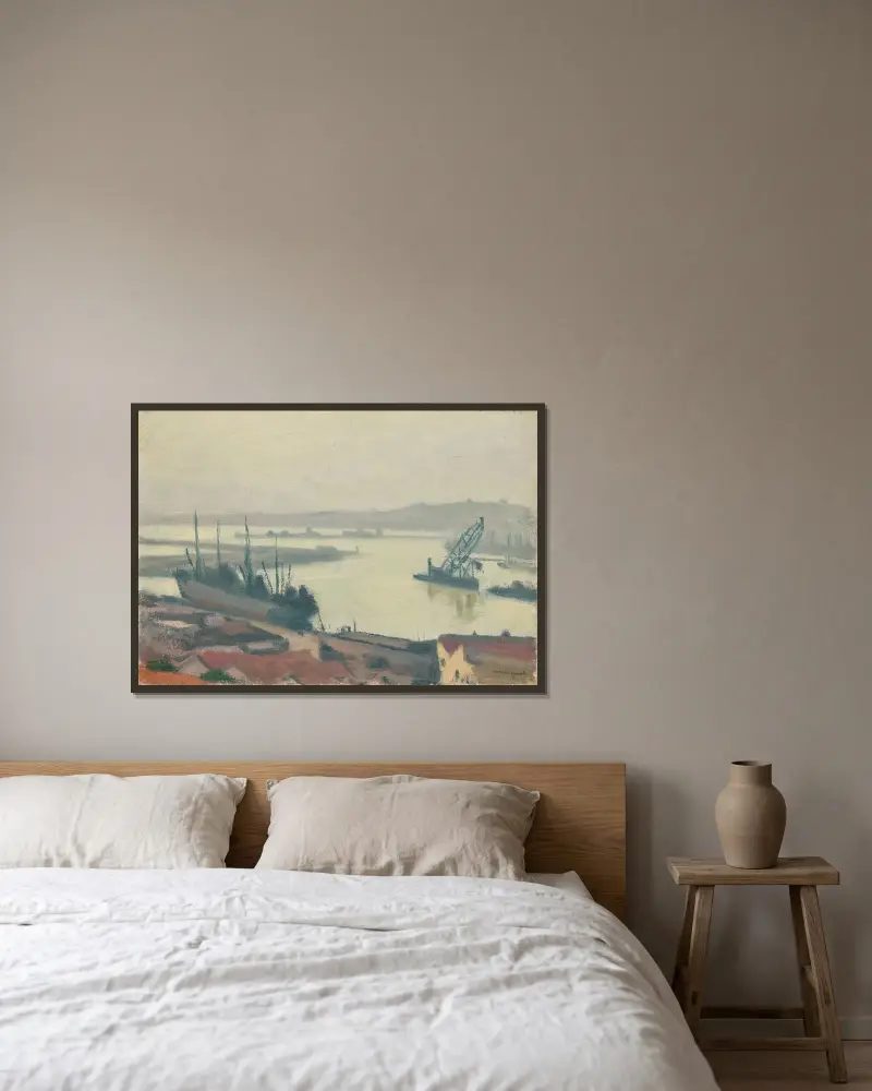 Le Cargo von Albert Marquet gerahmt an einer Wand