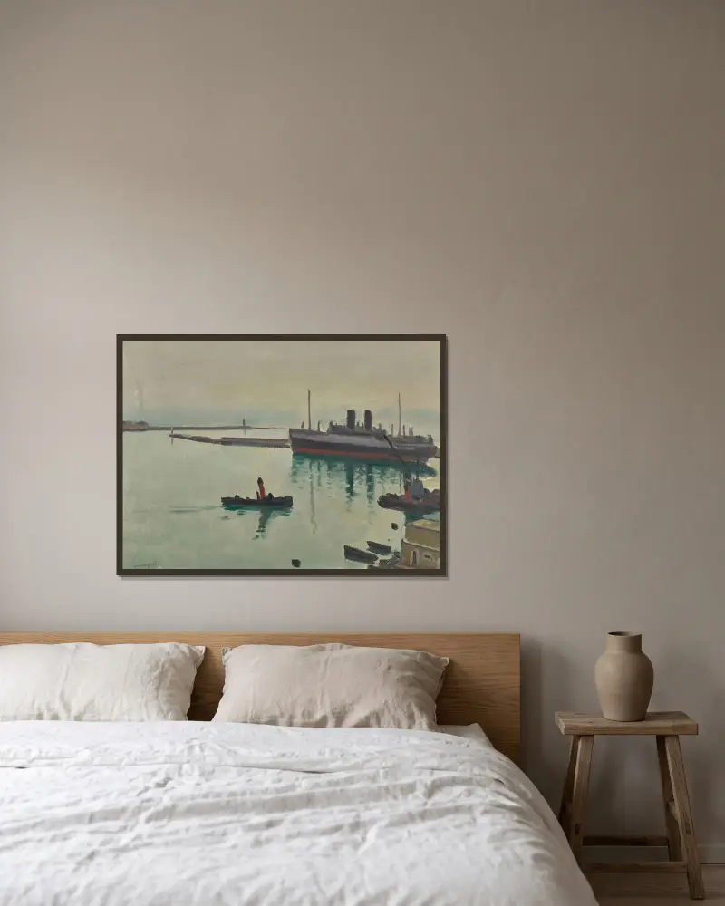 Das Passagierschiff von Albert Marquet gerahmt an einer Wand