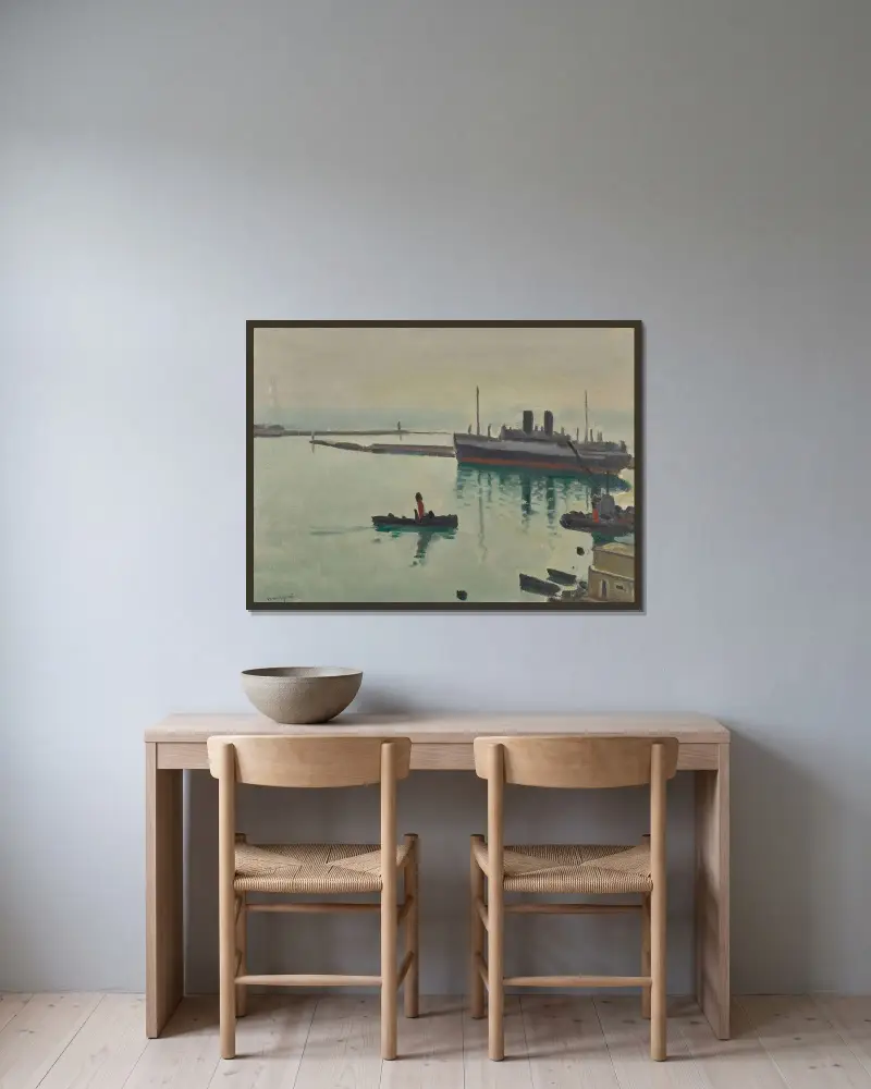 Das Passagierschiff von Albert Marquet gerahmt an einer Wand
