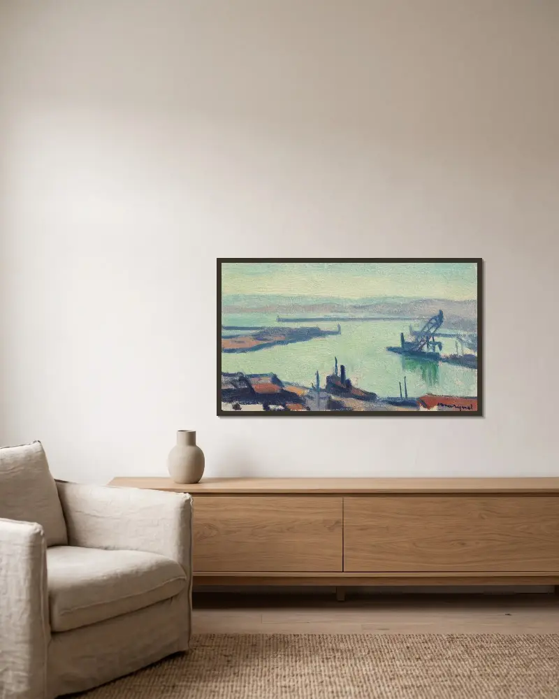 Aghas hamn av Albert Marquet inramad på en vägg
