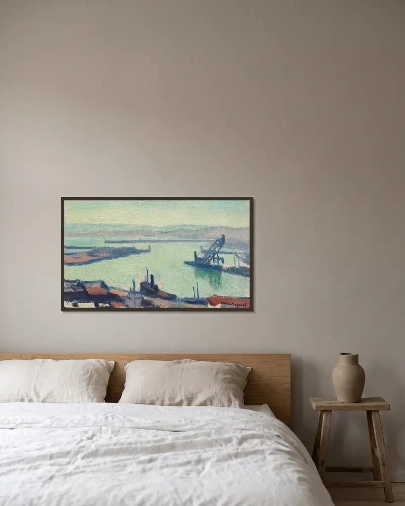 Aghas hamn av Albert Marquet inramad på en vägg