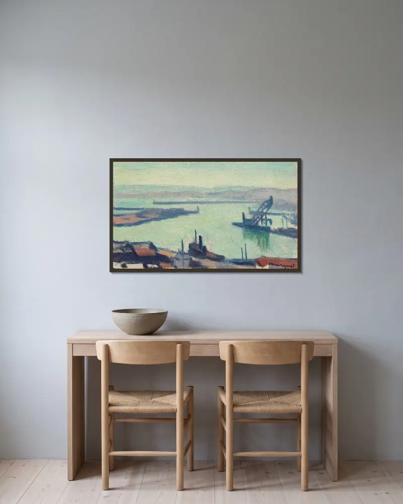 Aghas hamn av Albert Marquet inramad på en vägg