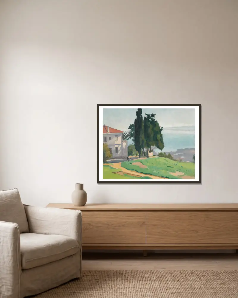 Ścieżka, Laperlier w Algierze, Albert Marquet w ramie na ścianie