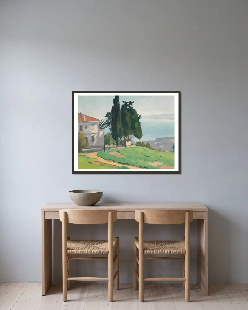 Ścieżka, Laperlier w Algierze, Albert Marquet w ramie na ścianie