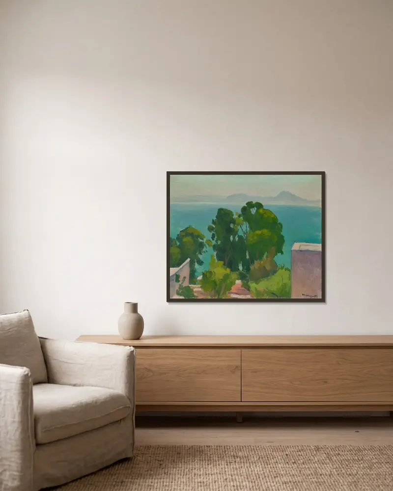 Les Eucalyptus, Albert Marquet v rámu na stěně