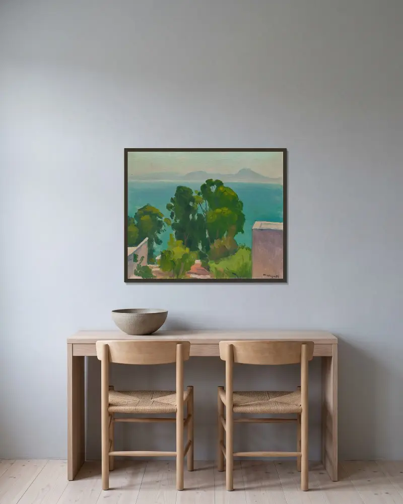 Les Eucalyptus, Albert Marquet v rámu na stěně