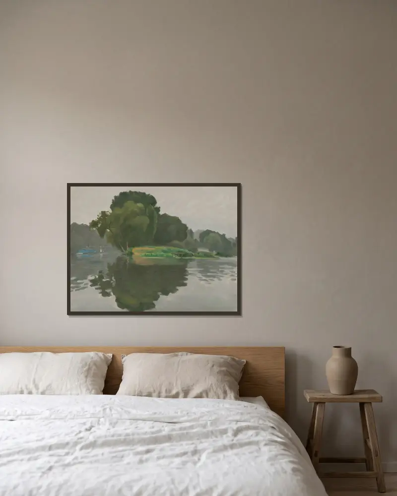 Die Insel, Poissy von Albert Marquet gerahmt an einer Wand