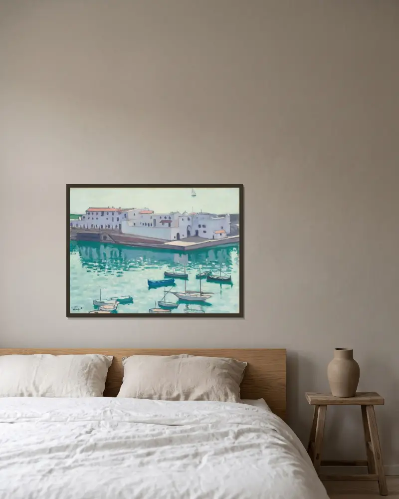 L’Îlot av Albert Marquet inramad på en vägg