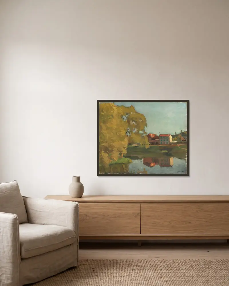 Maisons à Billancourt, Albert Marquet v rámu na stěně